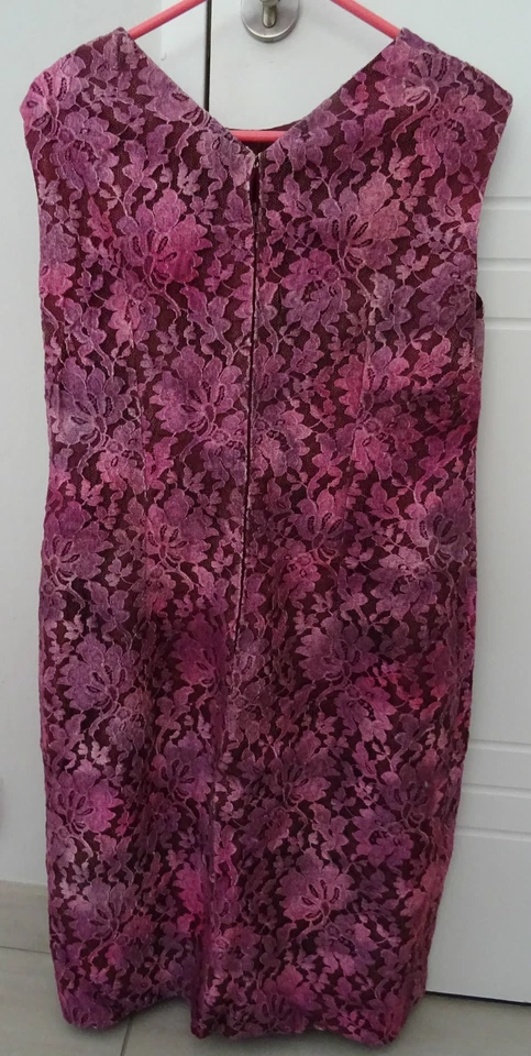 ROBE VINTAGE AUTHENTIQUE FAIT MAIN, T 38 - 40 - Photo 2/3