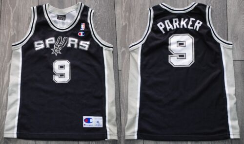 NBA SAN ANTONIO SPURS BASKETBALL SHIRT JERSEY CHAMPION 9 TONY PARKER 13/14 YEARS - Picture 1 of 8
