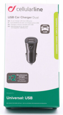 CELLULARLINE Ladegerät Dual Ultra 2x USB Adapter Handy Ladestecker LKW PKW 635