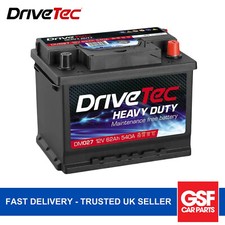 DriveTec Battery DM027 12V 62Ah 540A B13 For Peugeot 208 1.6 HDi / BlueHDi 75