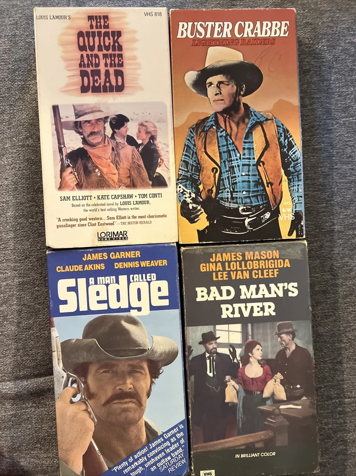 11x Vintage Western War Lot VHS VCR Tape Bundle Movie Roy Rogers Apache Texas Foto 2 de 4