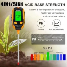 4/5 in 1 PH Tester Soil Water Moisture Light Test Meter for Garden Plant Seeding