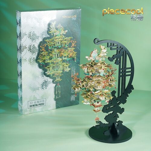 Piececool 3D Metal Puzzle - Lover's Pavilion - Shipped within the U.S. - Afbeelding 1 van 5