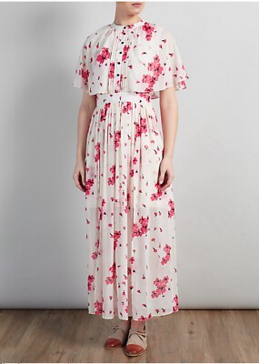 Somerset By Alice Temperley Blossom Pink Maxi Dress Silk UK10