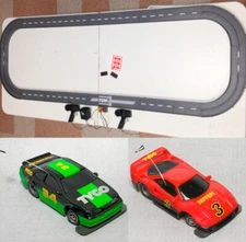 1993 UNUSED TYCO TCR Slotless Slot Car RACE SET 13ft + 2 Vehicle FORD vs FERRARI