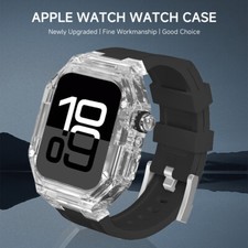PC Transparent Case Silicone Band Mod Kit for Apple Watch Series 10 42mm/46mm