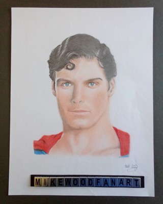 Christopher Reeve  - Superman -  portrait drawing