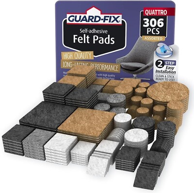 Felt Furniture Pads - GUARD-FIX Quattro 306 PCS - Felt Furniture Pads