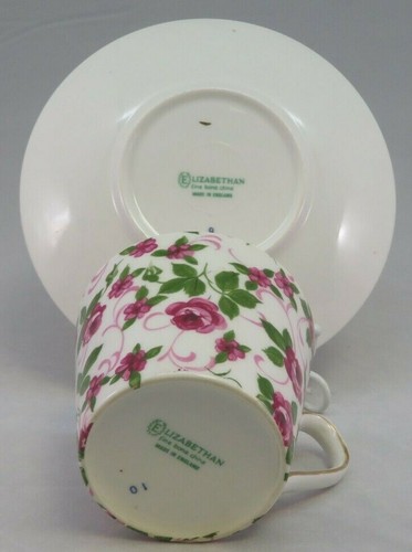 Elizabethan Tea Cup & Saucer Pink Floral and Gold Trim, Fine Bone China England - Picture 4 of 7