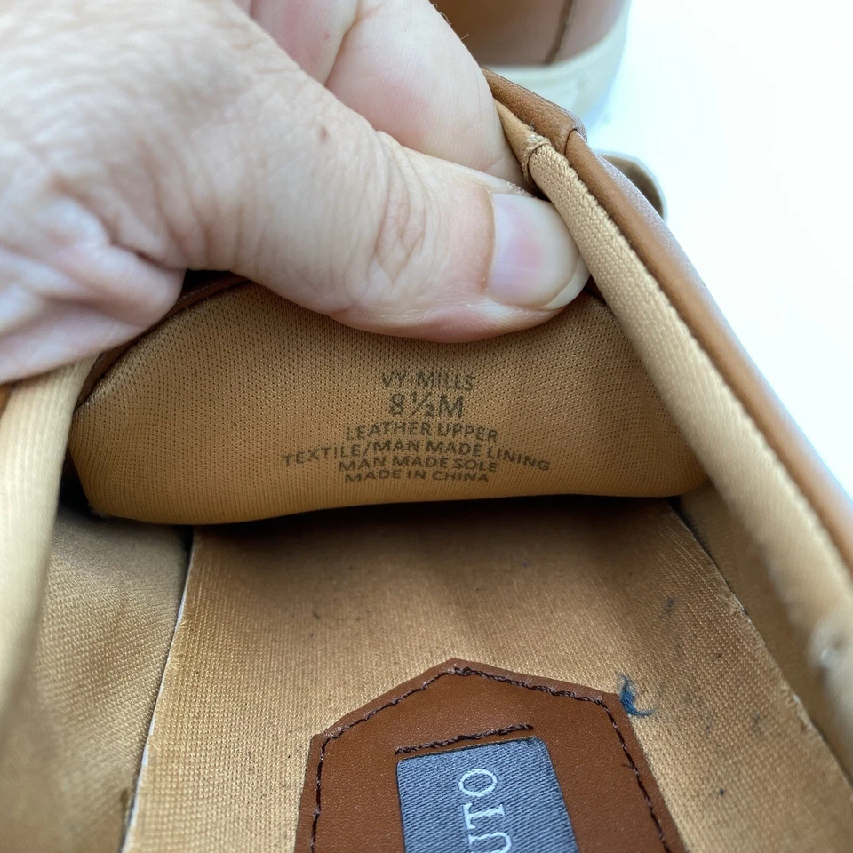 Vince Camuto Men's Mills Leather Full Lace Up Casual Sneakers Brown Size 8.5 - Image 3 of 4