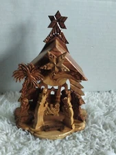 Christmas Musical God Nativity Scene  Figurine Made Of  Wood, Beautiful Details 