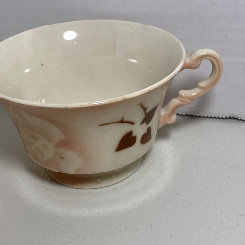 2 Syracuse China Madam Butterfly Old Ivory Air Brushed Cups BB14 - Picture 3 of 6