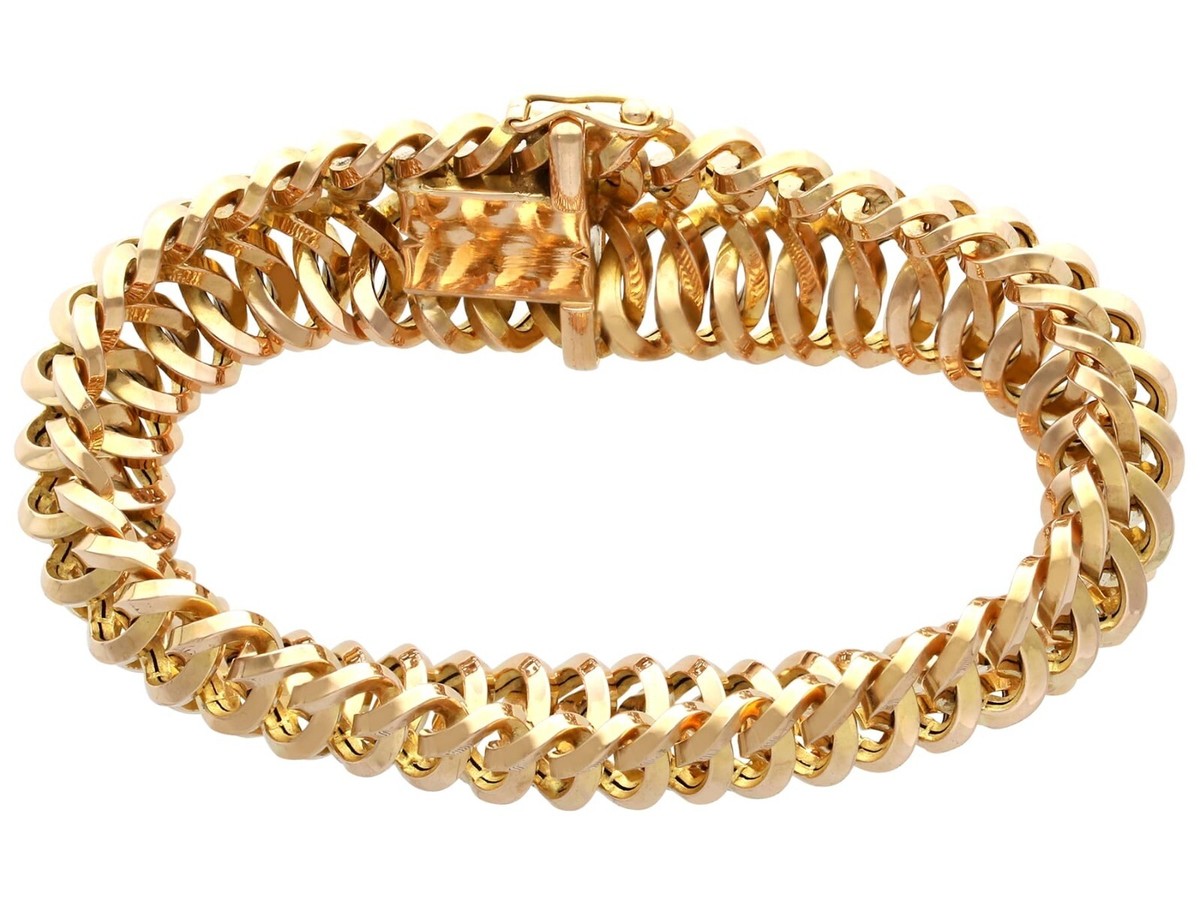 【美品】1960s FRENCH VINTAGE BRACELET Vintage French 18k Yellow Gold Bracelet Circa 1960 | eBay