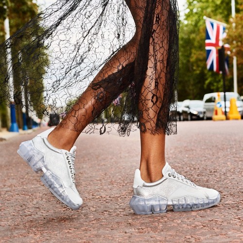 diamond studded tennis shoes