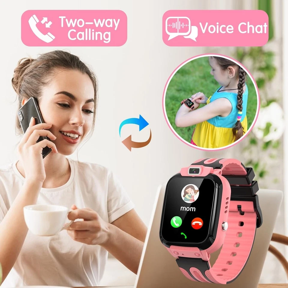 Smartwatch Kinder mit Telefonfunktion GPS Tracker SOS Armbanduhr iPhone Samsung - Bild 3 von 4