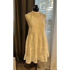 Free People Women's Desert Days Stripe Mini Dress White Size Medium M Boho