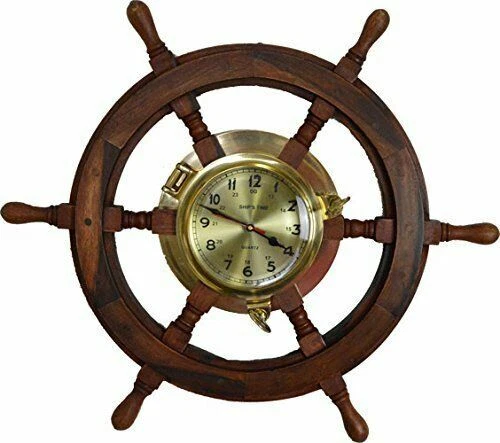 Benzara Wooden Nautical Wall Clocks