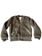 Cat Jack Long Sleeve Youth Girl Size S Small Gold Zipper Green Jacket EUC