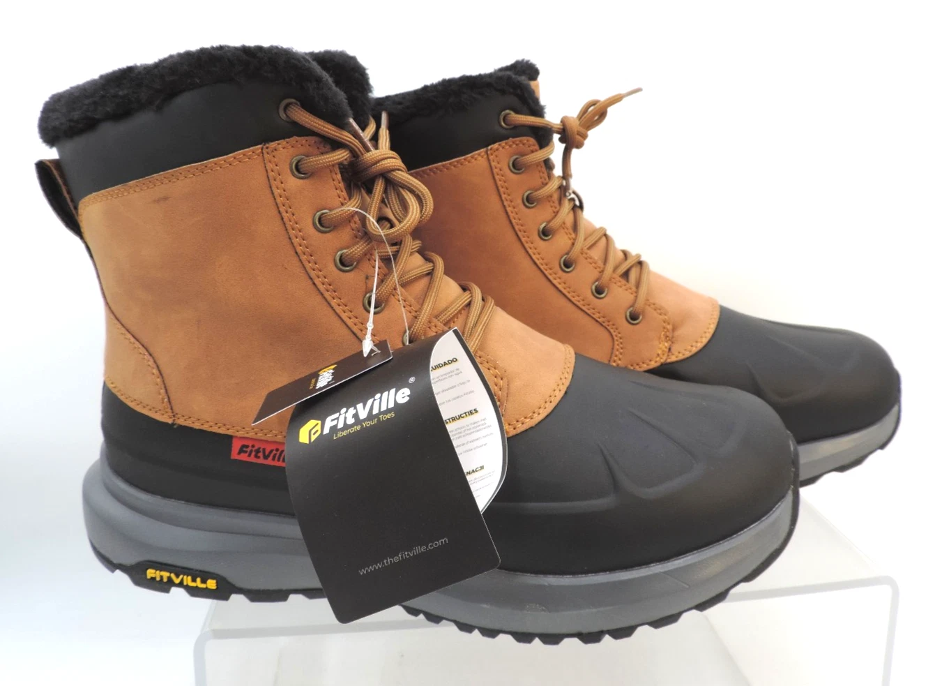 FitVille CozyCore Winter Boots v10 (Copper/Black) Size Men 11.5 EW / New w Tags