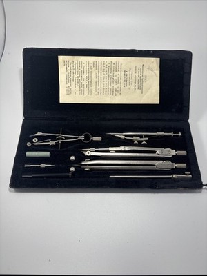Vintage USSR Drafting Compass Set   Soviet Drawing Instruments   Original Case