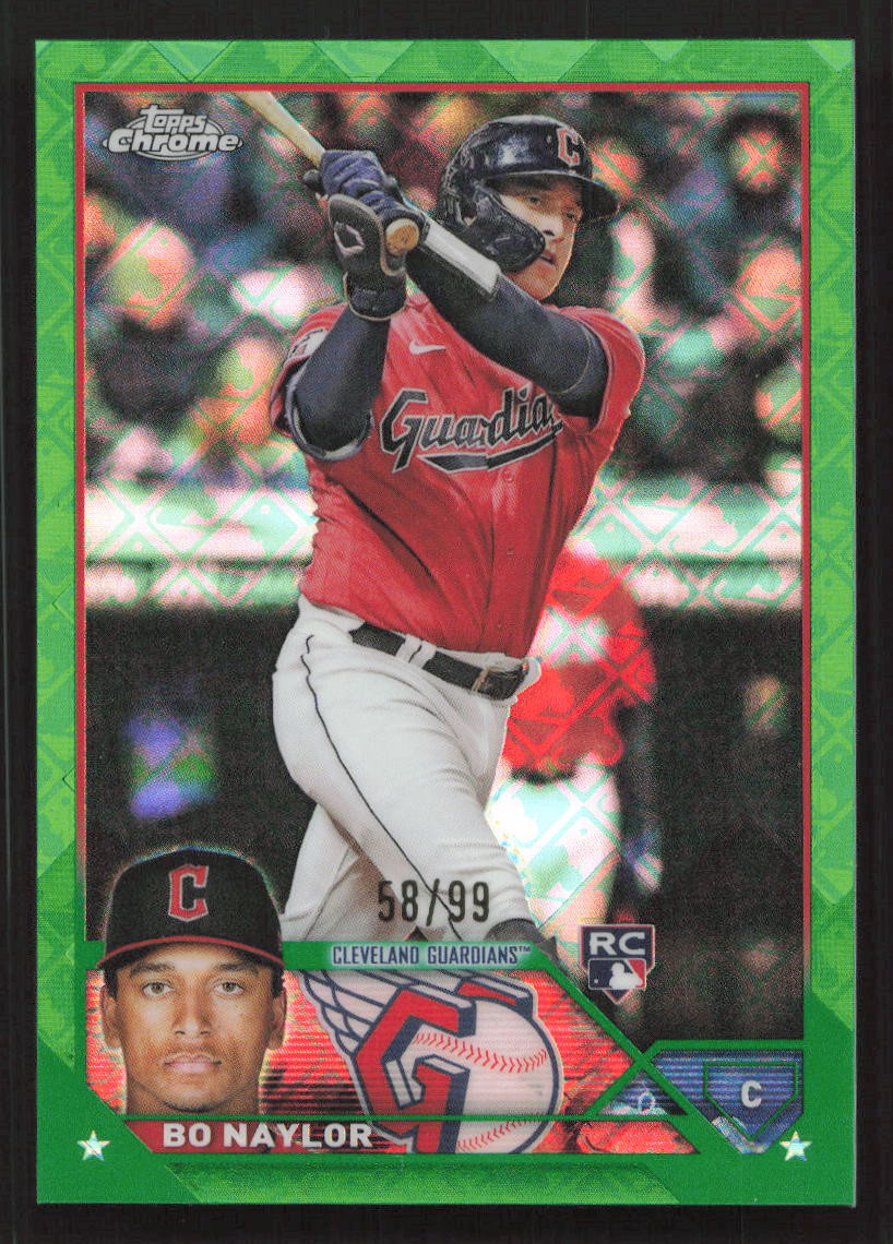 2023 Topps Chrome Logofractor Bo Naylor Green Refractor #/99 RC Rookie #54