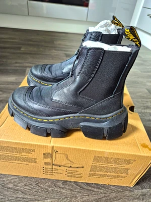 Size 9 - Dr. Martens 2976 DMXL Black Leather Zip Chelsea Ankle Boots
