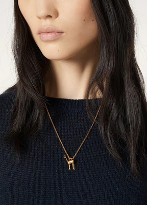 #ad 100% Authentic Brand New Loro Piana Vicuna Necklace Jewel Sun Gold $400.00