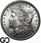 1890 Morgan Silver Dollar Coin, Lustrous Choice Unc+