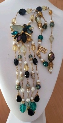 Erickson Beamon Rocks Beaded Tassel Necklace