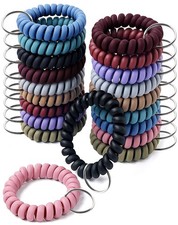 Lot de 20 porte-clés en spirale - Étanche - Élastique - Pour sauna, piscine