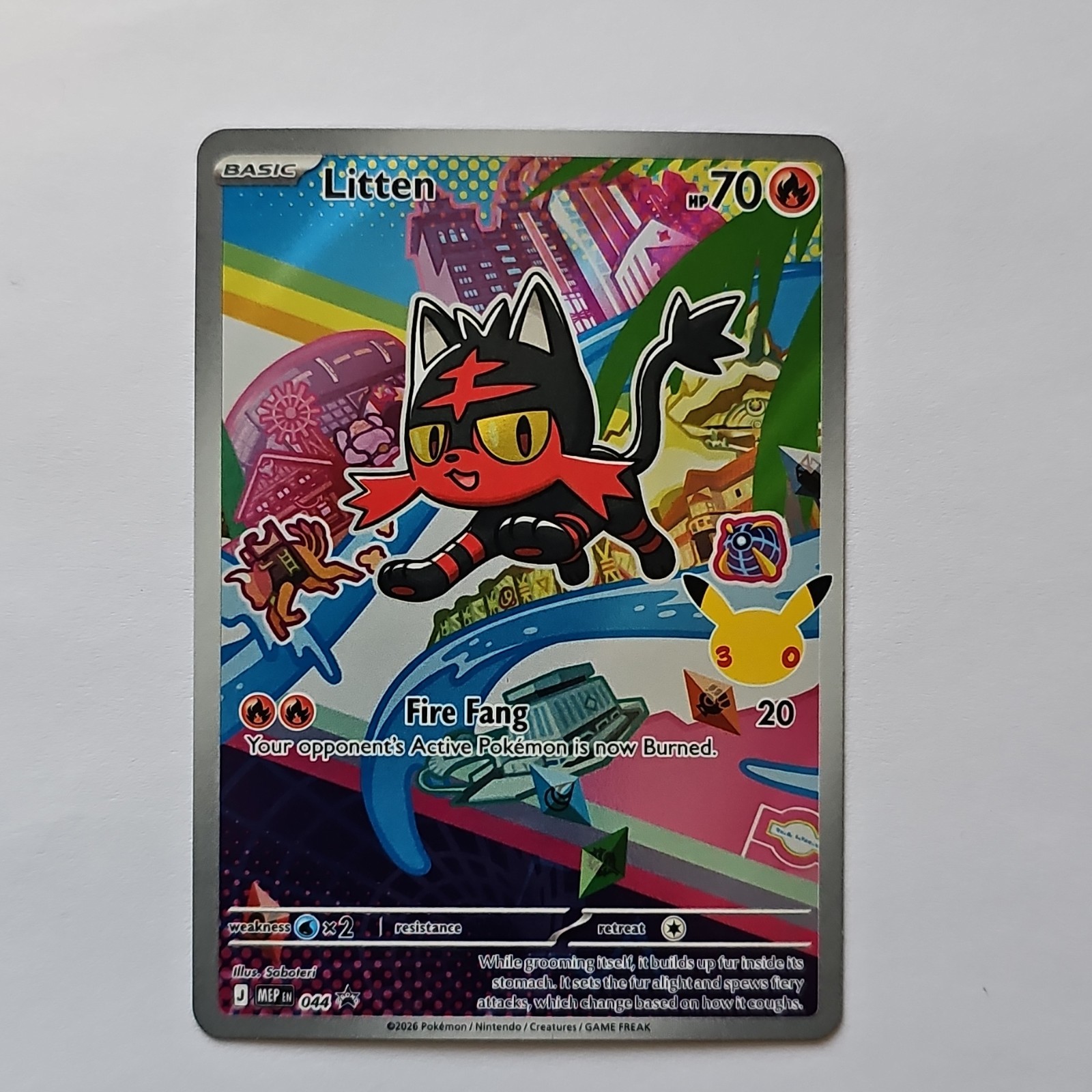 Pokémon TCG Litten Mega evolution Black Star Promo 044