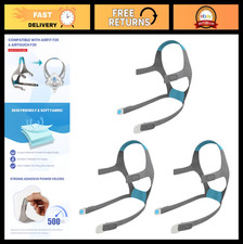 "3 Pack Large Replacement Headgear Straps for AirFit/AirTouch F20  Magnetic Cli