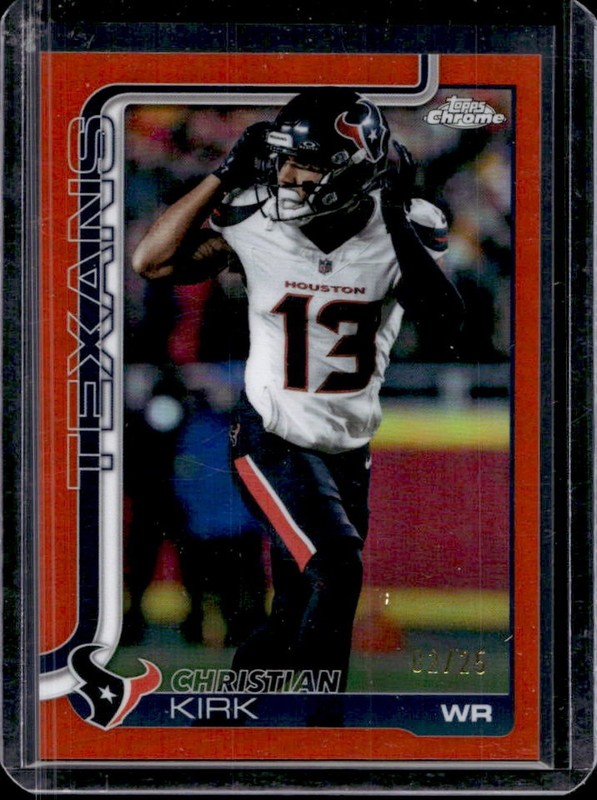 2025 Topps Chrome Christian Kirk Orange Refractor #/25 Texans