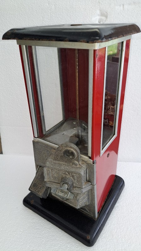 Vintage 1920s The Master Candy Vending Machine Coin Operated For Parts 