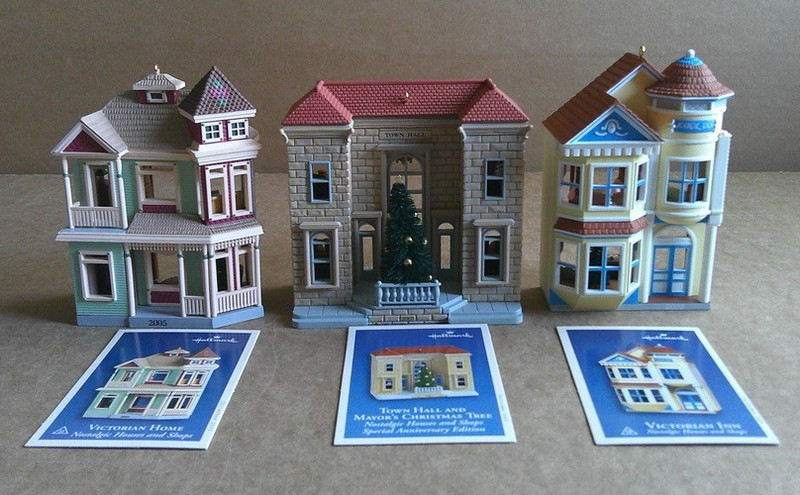 Hallmark Keepsake Ornaments Nostalgic Houses & Shops Collector's Series Set of 3