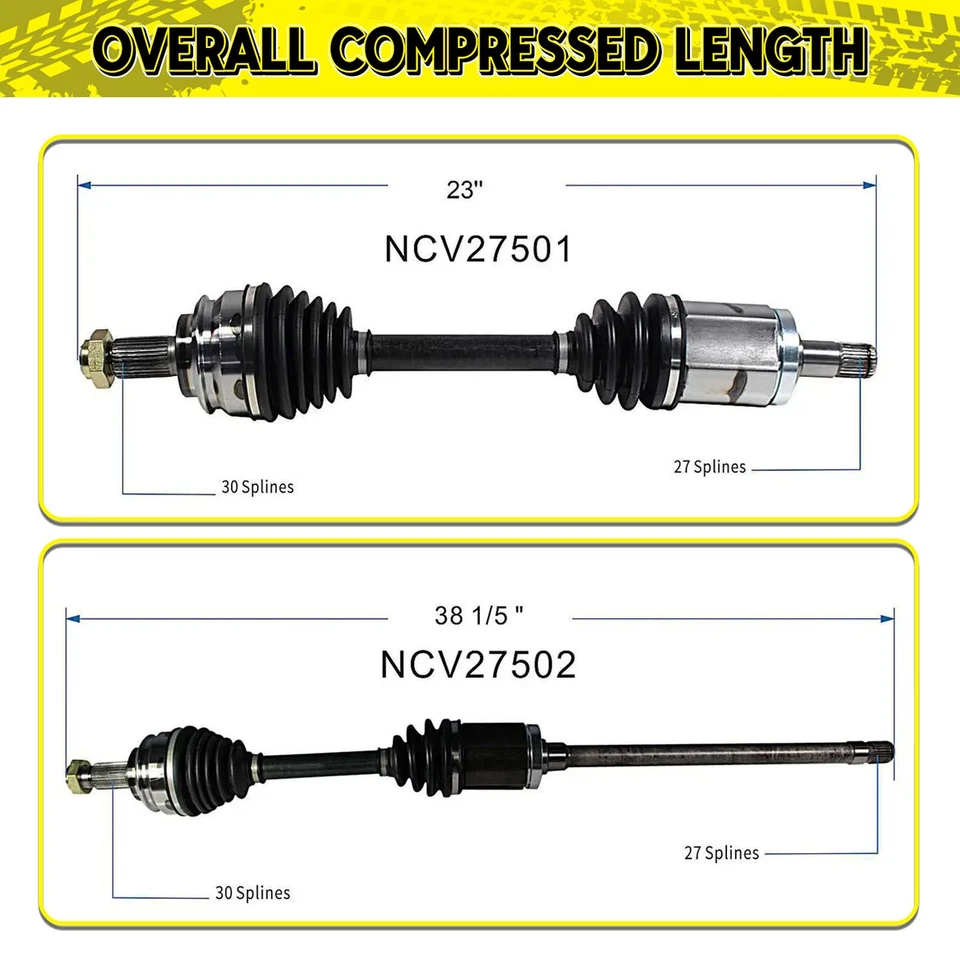 Par de ejes delanteros CV para BMW X5 2000-2003 2004 2005 2006 3,0 L 4,4 L 4,8 L AWD Foto 3 de 4