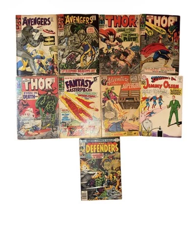 🔥 Lot Of 9 Vintage Comics Marvel DC Thor Avengers Defenders Etc Poor Quality 🔥
