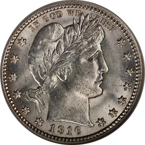 1916-P Barber Quarter NGC MS64 Superb Eye Appeal Strong Strike