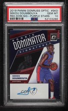 2019 Donruss Optic FOTL Purple Stars Prizm 21/29 Sekou Doumbouya PSA 10 Auto 0a6