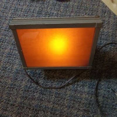 Vintage Brumberger Darkroom Safelight 5x7 Red Lens Photo Lab Light Tested