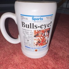 Chicago Bulls 1991 NBA Finals Championship Mug Michael Jordan Vintage Basketball