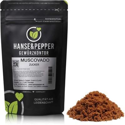 500g Muscovado Zucker dunkel Vollrohrzucker Sugar Dark Muscovado Muscovadozucker