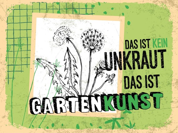 Blechschild 30X40 Cm Kein Unkraut Das Ist Gartenkunst Deko Schild Deko Geschenk-image