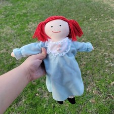 Eden Madeline Wearing Pjs Pajamas Plush Doll Redhead Play Pretend Blue Nightgown