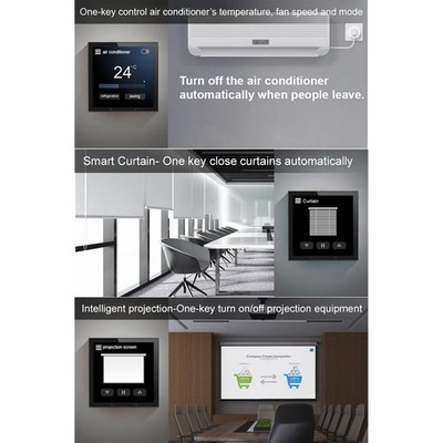 Europäische Norm für Tuya Smart Home Bedienfeld LCD Touchscreen 3 Gang