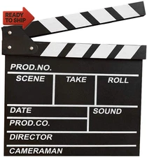 Professional Vintage TV Movie Film Clap Board Slate Cut Prop Director Cla