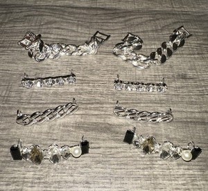6pc RHINESTONE SHOELACE SNEAKER SHOE CHARMS