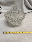 Vintage  Anchor Hocking Wexford Pattern Large Candy Dish With Lid