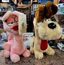 Garfield Vintage 11" Plush Stuffed Animal Toys -- 1983 Odie 1984 Arlene
