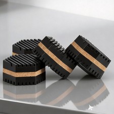 4pcs Speaker Isolation Feet Aluminum Cork HiFi Turntable Anti Vibration Pads